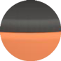 Пуф Calligaris Candy, Plastic matt orange and Fabric smoke grey